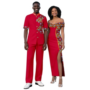 Ensemble <span class=keywords><strong>chemise</strong></span> et pantalon pour <span class=keywords><strong>homme</strong></span> en coton imprimé wax africain 2025, costumes de <span class=keywords><strong>mariage</strong></span> traditionnels africains - Product Image 6