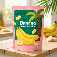 Kemasan Pouch Berdiri Khusus Kelapa, Buah Kering, Keripik Mangga Pisang, Makanan Ringan, Aluminium Foil Food Grade dengan Zipper
