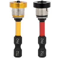 Embout de tournevis magnétique PH2 de 50 mm avec butée de profondeur, tige hexagonale de 1/4 pouce pour cloisons sèches, terrasses et vissage