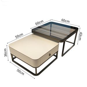 Juego <span class=keywords><strong>de</strong></span> mesa <span class=keywords><strong>de</strong></span> <span class=keywords><strong>centro</strong></span> <span class=keywords><strong>de</strong></span> vidrio cuadrado <span class=keywords><strong>de</strong></span> mesa <span class=keywords><strong>de</strong></span> losa <span class=keywords><strong>de</strong></span> roca moderna Simple negra para sala <span class=keywords><strong>de</strong></span> estar - Product Image 3
