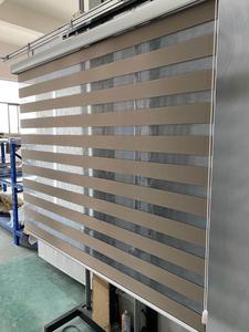 Stores occultantes doubles zébrées en tissu occultant écologique durable sur mesure pour fenêtre française - Product Image 6