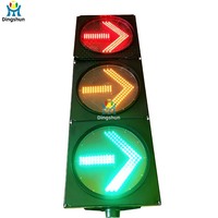 Feu de signalisation directionnel pour véhicule, 400 mm, en matériau PC, qualité ingénieur, alimenté par le réseau électrique, avec indicateur rouge/jaune/vert, 100 000 cycles.