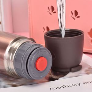 Drinking Water 500ml Gold Double Wall Stainless <b>Steel</b> Thermal Insulation Water <b>Bottle</b> - Product Image 5
