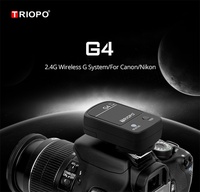 Déclencheur de flash sans fil Triopo G4, déclencheur de flash pour appareil photo, système sans fil 2,4 G pour Canon Nikon