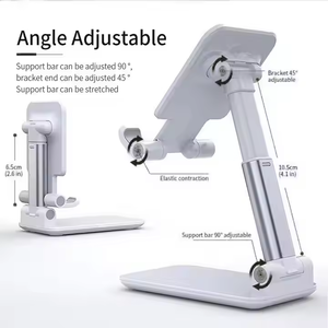 Portable Desk & Bed Use Phone Holder <b>Tablet</b> <b>Stand</b> Angle Adjustable Height Foldable ABS Material Cell Phone <b>Stand</b> - Product Image 4