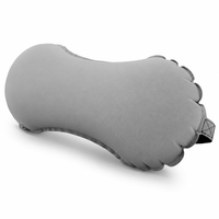 Coussin de Soutien Lombaire Gonflable en Soie de Lait Hypoallergénique, Réglable pour le Bureau, la Voiture, l'Avion et les Voyages en TGV