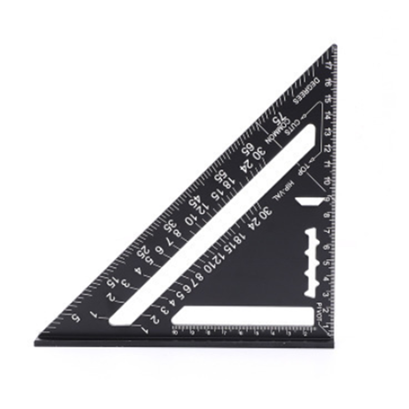 Метрическая треугольная линейка, транспортир из алюминиевого сплава, 7 дюймов, для деревообработки
