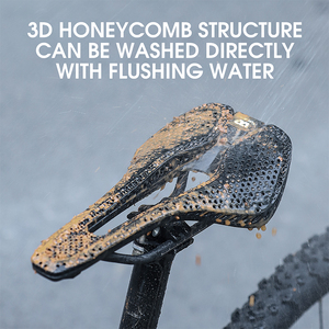 WEST BIKING-sillín de bicicleta de carretera con estampado 3D, resistente al agua, zona de absorción de impacto <span class=keywords><strong>EM</strong></span> + 21, transpirable y aerodinámico - Product Image 4