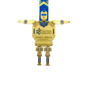 परिवर्तन नई डिजाइन पुरस्कार ट्रॉफी कांस्य प्लेटेड नृत्य धातु चल रहे कस्टम पदक - Product Image 1