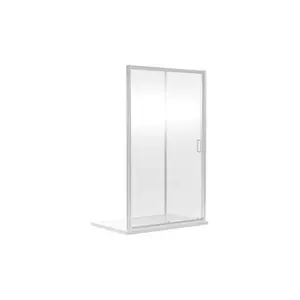 PTB 6mm verre trempé transparent ouverture unique porte de salle de bain cabine de douche porte coulissante en verre de douche fabriquée en Chine