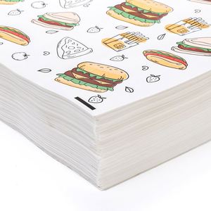 Custom Logo Printing Eco-Friendly Greaseproof PE Hamburger Packaging <b>Tissue</b> <b>Paper</b> Wrapping Deli <b>Paper</b> Food Grade Cookie Milk - Product Image 4