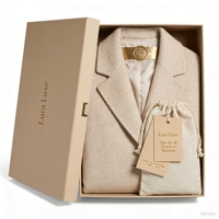 Boîte cadeau de luxe personnalisée, robuste, écologique, recyclable, en carton avec laminage mat, pour chaussettes et vêtements