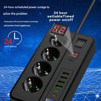 Prise multifonctionnelle Norme européenne Prise de mise hors tension intelligente 4 prises USB
