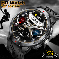 Reloj Inteligente Deportivo para Exteriores, Resistente al Agua 3ATM, Monitor de Frecuencia Cardíaca, Presión Arterial y Sueño, Llamadas Bluetooth, Linterna, SOS, Control de Música, Asistente de Voz con IA, Batería de Larga Duración