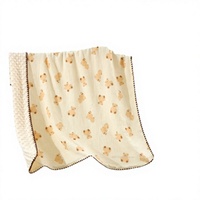 Couverture d'emmaillotage pour bébé en mousseline de coton, douce et respirante, motif ours, pour le sommeil des nourrissons
