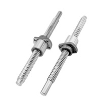 Vis à billes en acier S55C de 12 mm, 16 mm, 20 mm, 25 mm, 32 mm, 40 mm, 50 mm avec écrou, pièces de rechange essentielles pour machines d'automatisation CNC