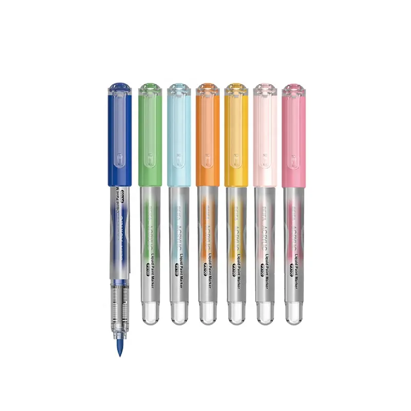 BEIFA PX100 60 रंग मिश्रित शैल ब्रश टिप तरल प्रणाली उच्च गुणवत्ता मजबूत वॉटरप्रूफिंग चमकीले रंग ऐक्रेलिक पेंट मार्कर