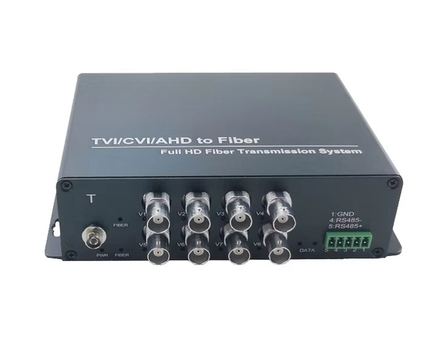 Ho-link Video BNC to Single-mode Fiber Media Converter 5MP CVI/TVI/AHD/HDDigital CCTV System with RS485 20KM Distance