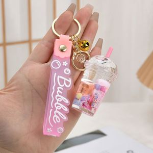 Acrylic Milk Tea <b>Cup</b> Quicksand Keychain Floating Candy Bean Pendant Cute <b>Boba</b> Charm Lightweight Decorative Gift - Product Image 3