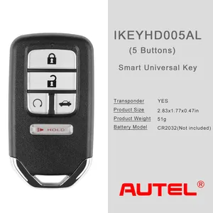 <span class=keywords><strong>กุญแจ</strong></span>รีโมทรถยนต์ AUTEL Smart Key IKEYHD005AL สำหรับ<span class=keywords><strong>รถ</strong></span>ยนต์ฮอนด้า 5 ปุ่ม <span class=keywords><strong>กุญแจ</strong></span><span class=keywords><strong>รถ</strong></span>ยนต์อเนกประสงค์ (ฝากระโปรงท้าย) MAXIIM IKEY รุ่นพรีเมียม - Product Image 2