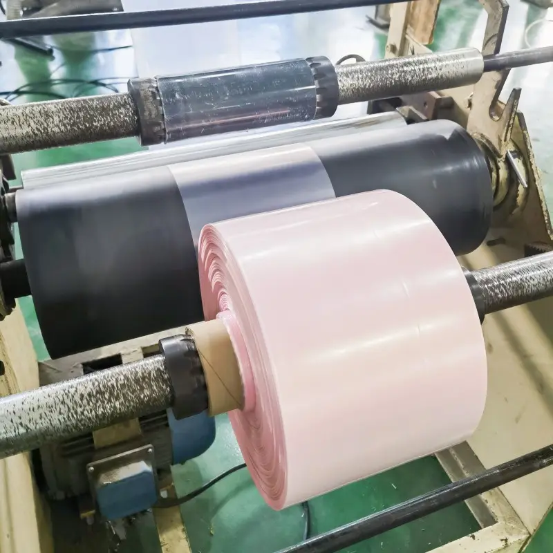 보호 필름용 방수 PE 필름 중국 제조 ESD 정전기 방지 핑크 백 튜브 필름 롤