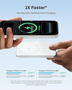 For Anker Magnetic Wireless Power Bank MagGo Air2 5000mAh USB-<b>C</b> Portable <b>Charging</b> A1665 - Product Image 2