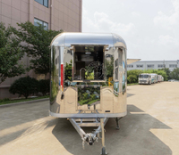 Remorque mobile en acier inoxydable pour boissons et bières Pizza Food Trailer 19 pieds