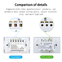 JRUMP Zigbee 120 US ST 1234Gang/2Way Smart Wifi Touch Light Switch Smart Tuya Wifi Switches Bekerja dengan Alexa Google Home Wall Switch