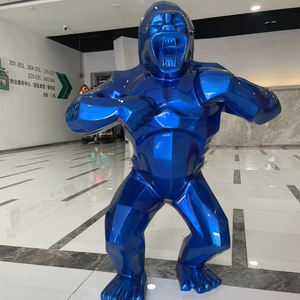 Grande Scultura Artistica in Resina di <span class=keywords><strong>Scimmia</strong></span> <span class=keywords><strong>Nera</strong></span> Irata Kong, <span class=keywords><strong>Scimmia</strong></span> da Collezione Dipinta - Product Image 3