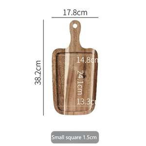 Planche à découper en bois d'acacia avec poignée, vente chaude en usine, pour la cuisine, plateaux à fromage et à nourriture, plats de <span class=keywords><strong>charcuterie</strong></span> - Product Image 5