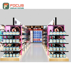 ตู้โชว์วิกผมแบบกำหนดเองพร้อมท็อปกระจก ชั้นวางหลายชั้น ลิ้นชักในตัว ตู้โชว์สินค้าสำหรับร้านค้า - Product Image 5