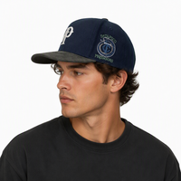 Casquette de baseball personnalisée en daim avec broderie 3D, patch, bicolore, en sergé de coton, 5 panneaux, visière incurvée, snapback, chapeau de sport pour hommes, Gorras