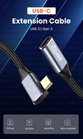 HD 4K USB C Verlängerung kabel 100W PD 5A rechtwinklige Biegung 90 Grad Gen2 USB 3.1 Typ C Verlängerung kabel für Macbook Samsung Laptop