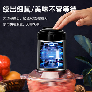 AUX Electric <b>Meat</b> <b>Grinder</b> 1.8L Stainless Steel Dual Blades Household Food Processor Multi-functional Blender Mixer - Product Image 2