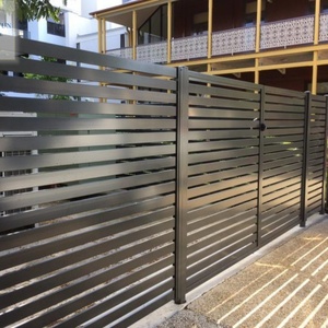 Paneles de Cerca Modulares de Diseño Moderno en Aleación de <span class=keywords><strong>Aluminio</strong></span>, Privacidad con Listones, Modelado 3D, Ecológicos, Resistentes a la Intemperie, para Jardín Exterior - Product Image 2