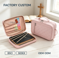 Housse de protection pour Bible, grande capacité, portable, avec fermeture éclair en PVC écologique, logo personnalisé OEM, certifiée BSCI, pour la protection et les voyages