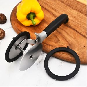 มีดตัดพิซซ่าล้อหมุนสแตนเลส หัวคู่ ตัดสลัด หั่นผัก อุปกรณ์ครัว - Product Image 1