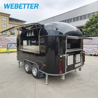 Bar à jus mobile, camion de restauration entièrement équipé pour la vente de glaces, hot-dogs, café, remorque de concession, foodtruck avec cuisine complète