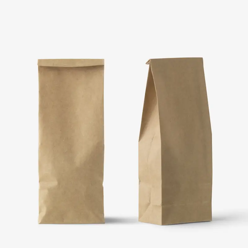स्रोत निर्माताओं थोक क्राफ्ट पेपर रोटी पाक पैकेजिंग केक खाद्य पेपर बैग