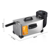 Z 3L Friteuse Électrique Usage Domestique Petite Poêle À Frire Four Beignets Frits et Frites Machine