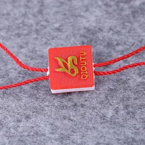 Seal Tag Plastic Hangtag String Custom With New Style Debossed Logo For Garment Hang Tag