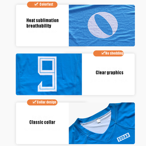 Tenues d'équipe de rugby personnalisées pour adultes, en tissu respirant, maillot de rugby à manches courtes en maille - Product Image 3