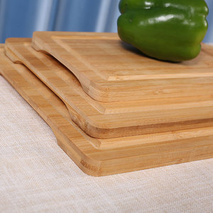 Juego de Tablas de Cortar de Bambú, 3 Piezas, Rectangulares, Multifuncionales, para Uso en la Cocina - Product Image 1