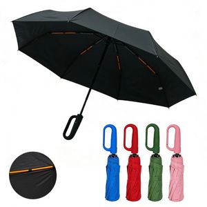 Parapluie transparent imperméable de style américain, entièrement automatique, en forme de bouteille de vin, pour femmes et pour la modestie - Product Image 3
