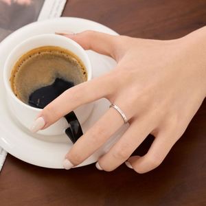 Dylam Fashion Design Wedding Band 14K Gold Rhodium Plated 925 Silver <b>Iced</b> Out Surface Stylish Women Daily Wear Jewelry <b>Rings</b> - Product Image 4