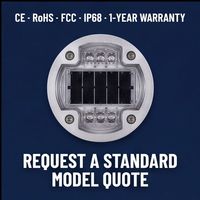 Marqueur de trottoir solaire LED réfléchissant double face IP68 couleur personnalisée pour parkings