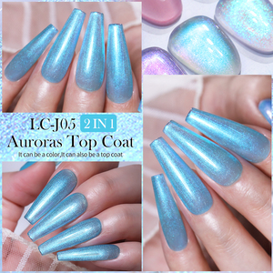 <span class=keywords><strong>LILYCUTE</strong></span> 7ml Esmalte de Gel 2 en 1 Colorido con Efecto Aurora, Capa Superior y Base de Super Brillo, Removible, para Salón, Marca Privada - Product Image 5