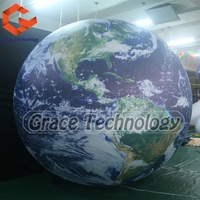 Ballon géant gonflable terre, système solaire, galaxie, éclairage, PVC, 10 pieds, lune, planète