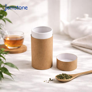 Vente directe usine – Emballage cylindrique en carton kraft recyclable de qualité alimentaire pour biscuits, noix, café et thé en vrac - Product Image 2