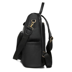 Grosir Pabrik ransel kulit PU kepadatan tinggi tahan air anti-maling ransel kapasitas besar untuk wanita tas mahasiswa - Product Image 3